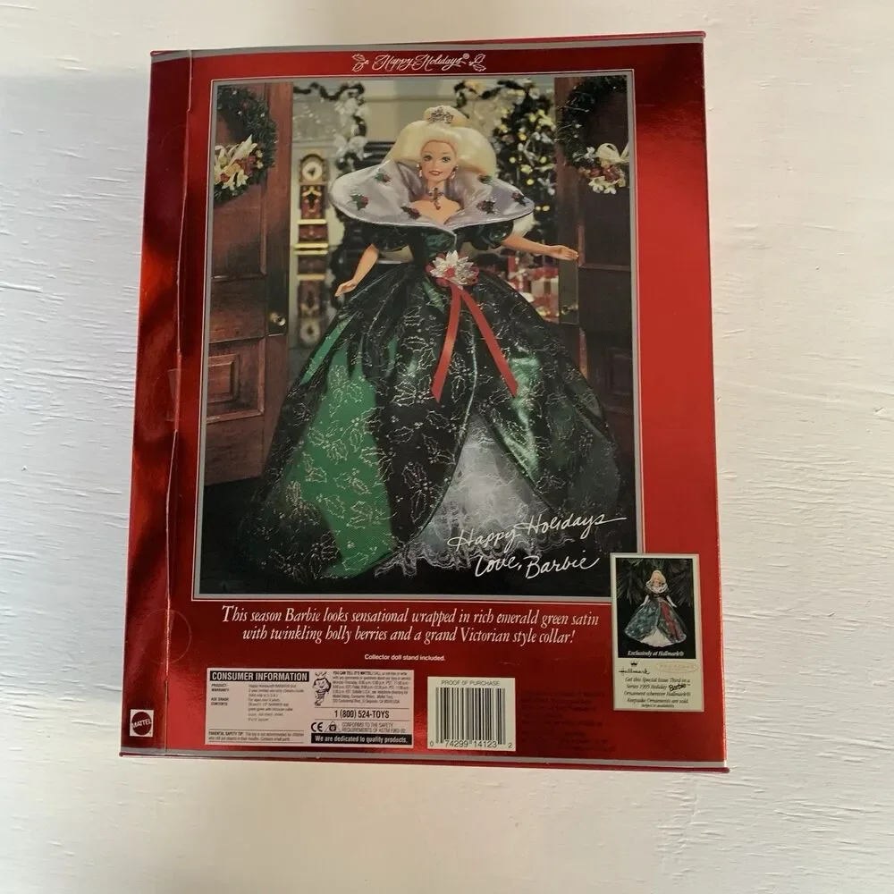 VTG Rare 1995 Vintage Holiday Barbie CIB SEALED Red Dress